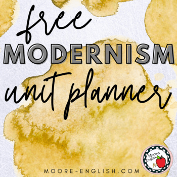 TPT Product Cover for Free American Modernism Unit Planner