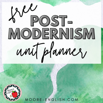 TPT cover for Free American Post-Modernism Unit Planner