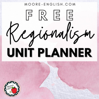 TPT product cover for Free American Regionalism Unit Planner