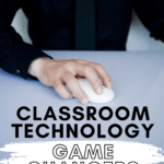 A woman uses a white computer mouse. This image appears under text that reads: 6 Technology Game Changers for Your Classroom