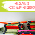 iPads in green, red, orange, and pink cases are stacked under text that reads: 6 Technology Game Changers for Your Classroom