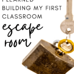 A bronze lock and key appear next to text that reads: Surprising Lessons from Building My First Escape Room