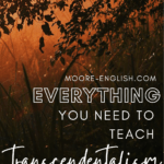 Autumn leaves and sunset appear under text that reads: 3 Timely Texts for Teaching Transcendentalism