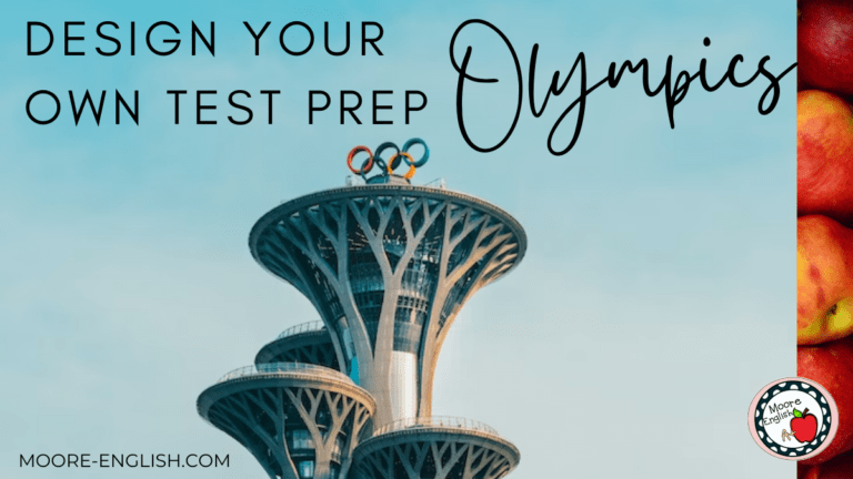Olympics structure appears under text that reads: How to Create an Engaging Test Prep Olympics