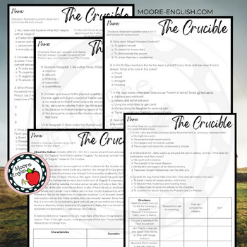 The Crucible Quiz Bundle