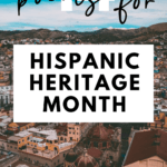 A cityscape appears under text that reads: 14 Poems for Celebrating Hispanic Heritage Month