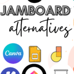 Canva graphic with 5 alternatives to Google Jamboard