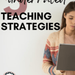 A white woman holds an iPad or tablet. This appears under text that reads: 5 Underrated Instructional Strategies for All Content Areas