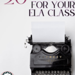 An old-fashioned typewriter appears under text that reads: 20 Tortured Poets for Your High School English Classroom