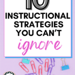 A desk flatlay appears under text that reads: 10 Effective Instructional Strategies You Can't Ignore in ELA