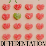 An image of pink gummy candies (save one green one) appears under text that reads: My 4 Favorite Differentiation Strategies for High School