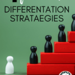 An image of black game figures (save one white game figure) appears under text that reads: My 4 Favorite Differentiation Strategies for High School