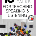 An image of microphones appears under text that reads: 15 TED Talks for Teaching Speaking and Listening Skills