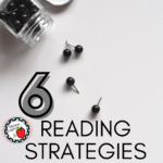 A desk flat lay appears under text that reads: 6 Favorite Reading Strategies I Love for High School ELA