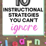 Children's letter blocks spell out the word "learn" and appear under text that reads: 10 Effective Instructional Strategies You Can't Ignore in ELA