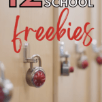 A bank of lockers with red locks appears under text that reads: 12 Fun, Effortless Back-to-School Freebies for Any Age