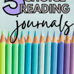 Colored pencils appear under text that reads: 5 Choice Reading Journal Prompts for Quality Reflection