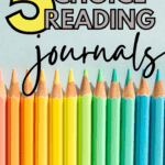 Colored pencils appear under text that reads: 5 Choice Reading Journal Prompts for Quality Reflection