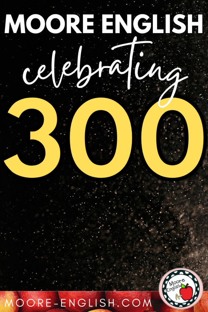 Confetti appears behind text that reads: Celebrating 300: 10 Favorite Posts that Bring Me Pride