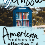 A blue neighborhood free library appears under text that reads: 5 Classic American Authors for Effective ELA Teachers