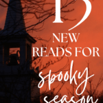 A tall church steeple against a red sky appears behind text that reads: 13 Spooky Season Stories for Your Classroom Library