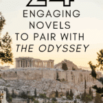 Photo of Greek ruins appears under text that says: 24 Exciting Novel Pairings for The Odyssey