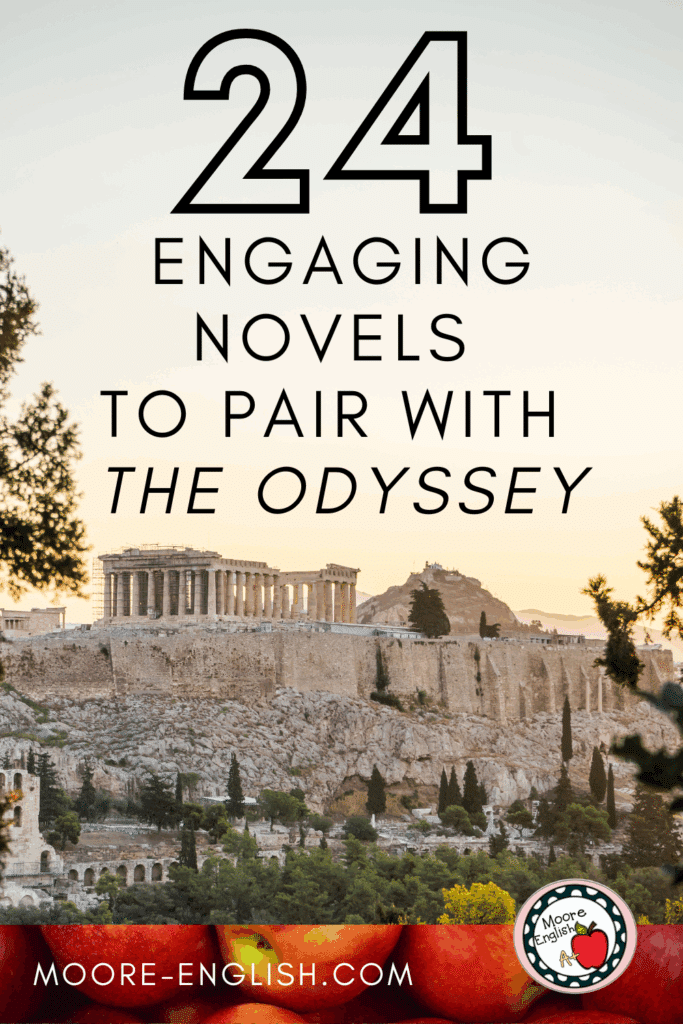 Photo of Greek ruins appears under text that says: 24 Exciting Novel Pairings for The Odyssey