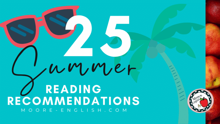 An illustration of a palm tree and pink sunglasses appears under text that reads: 25 Summer Reading Recommendations
