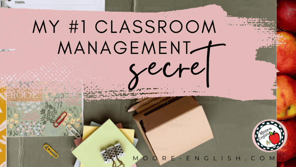 Current image: A flat lay of a desk appears under text that rads: Classroom Management Plan Failing? Here's the #1 Secret