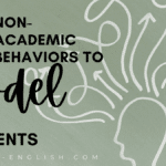 A chalk image of a brain appears under text that reads: 9 Non-Academic Behaviors to Model for Successful Students