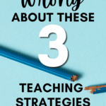 A broken pencil rests atop a light blue background. This image appears under text that reads: 3 Popular Instructional Strategies I Was Wrong About
