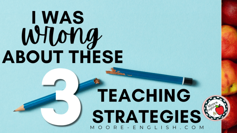 A broken pencil rests atop a light blue background. This image appears under text that reads: 3 Popular Instructional Strategies I Was Wrong About