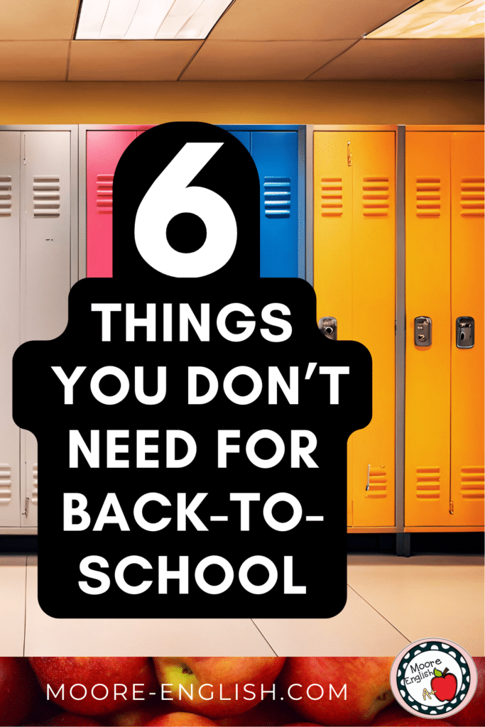 A bank of colorful school lockers appears under text that reads: Teachers, Save Your Time and Money: Skip These 6 Back-to-School Items